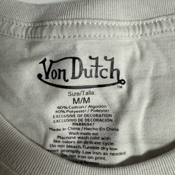 Von Dutch Graphic T-Shirt Medium
M  Y2K Flames Flying Eyeball Logo - Picture 5 of 6